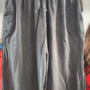 Italy Mineral Washed Cotton Linen Pants